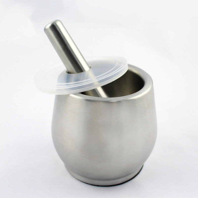 Wholesale and retail for spice ginger herbs garlic grinding stainless steel crusher mortar and pestle