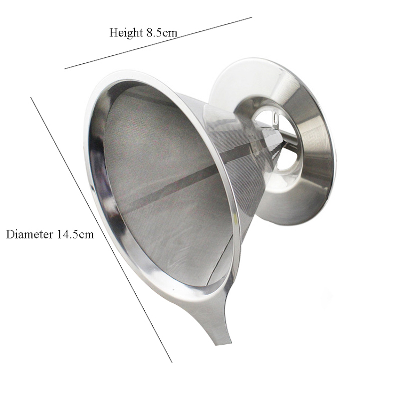 Stainless Steel Drip Reusable Pour Over Stand Mesh Coffee Filter