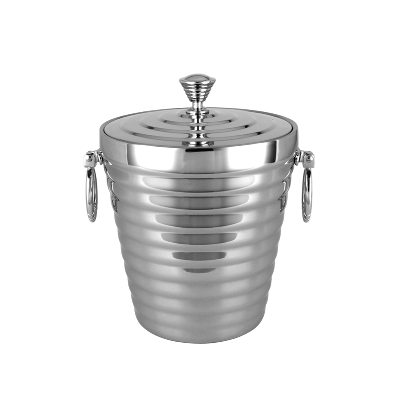 stainless steel ice tongs big champagne wine cooler bucket stainless steel large ice bucket with lid and clip