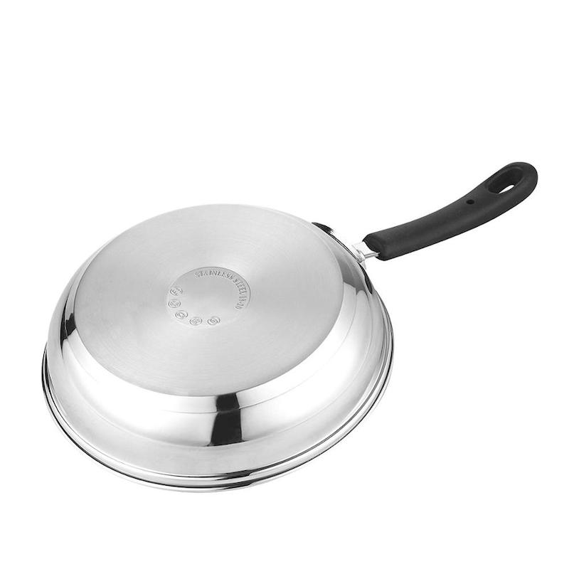 frying pan wok stainless steel with lid